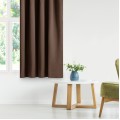 Závěs AmeliaHome Blackout s průchodkami 140x270 cm hnědý