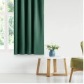 Závěs AmeliaHome Blackout s průchodkami 140x175 cm tmavě zelený