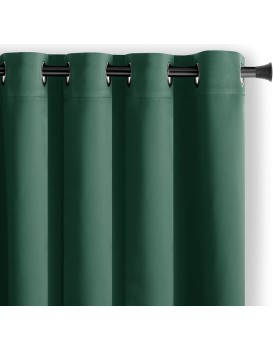Závěs AmeliaHome Blackout s průchodkami 140x270 cm tmavě zelený