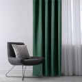 Závěs AmeliaHome Blackout s průchodkami 140x270 cm tmavě zelený
