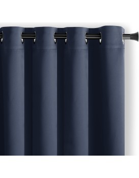 Závěs AmeliaHome Blackout s průchodkami 140x175 cm tmavě modrý