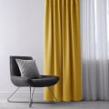 Závěs AmeliaHome Blackout s průchodkami 140x245 cm hořčicový