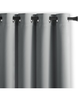 Závěs AmeliaHome Blackout s průchodkami 140x175 cm stříbrný