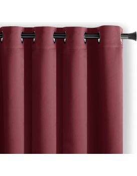 Závěs AmeliaHome Blackout s průchodkami 140x175 cm vínový