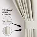 Závěs AmeliaHome Blackout s multifunkční páskou 140x270 cm krémový