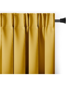 Závěs AmeliaHome Blackout s multifunkční páskou 140x270 cm hořčicový