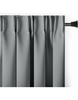 Závěs AmeliaHome Blackout s multifunkční páskou 140x245 cm stříbrný