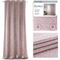 Závěs AmeliaHome CASPE s průchodkami 140x250 cm pudrově růžový