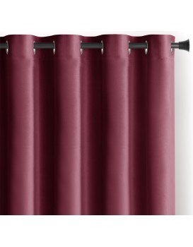 Závěs AmeliaHome Velvet s průchodkami 140x270 cm burgundy