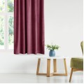 Závěs AmeliaHome Velvet s průchodkami 140x270 cm burgundy