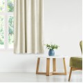 Závěs AmeliaHome Velvet s průchodkami 140x245 cm krémový