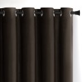 Závěs AmeliaHome Velvet s průchodkami 140x245 cm tmavě hnědý