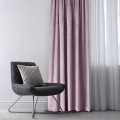 Závěs AmeliaHome Velvet s průchodkami 140x270 cm růžový