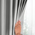 Závěs AmeliaHome Velvet s průchodkami 140x270 cm stříbrný