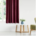 Závěs AmeliaHome Velvet s průchodkami 140x270 cm vínový