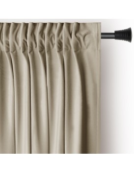 Závěs AmeliaHome Velvet s multifunkční páskou 140x245 cm béžový