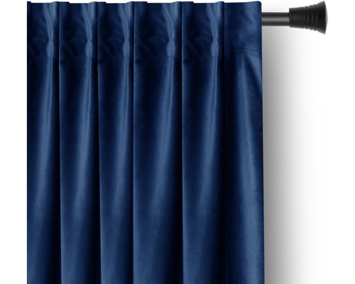 Závěs AmeliaHome Velvet s multifunkční páskou 140x270 cm indigo