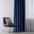 Závěs AmeliaHome Velvet s multifunkční páskou 140x270 cm indigo