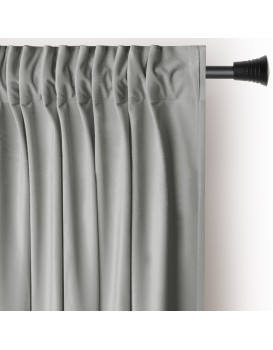 Závěs AmeliaHome Velvet s multifunkční páskou 140x270 cm stříbrný