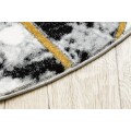 Kulatý koberec ESTEMA MARBLETRIANGLES černo-bílý