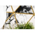 Kulatý koberec ESTEMA MARBLETRIANGLES černo-bílý