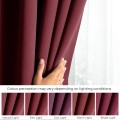 Závěs AmeliaHome Blackout s průchodkami 140x270 cm vínový