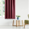 Závěs AmeliaHome Blackout s průchodkami 140x270 cm vínový