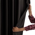 Závěs Amelia Home Velvet s průchodkami černý