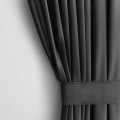 Závěs Amelia Home Velvet s multifunkční páskou grafitový