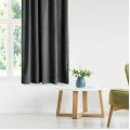 Závěs Amelia Home Velvet s multifunkční páskou grafitový