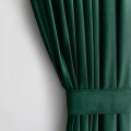 Závěs Amelia Home Velvet s multifunkční páskou zelený