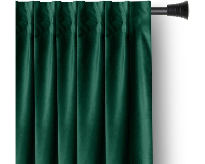 Závěs Amelia Home Velvet s multifunkční páskou zelený