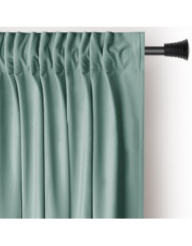 Závěs Amelia Home Velvet s multifunkční páskou mátově zelený