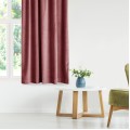Závěs AmeliaHome Velvet s multifunkční páskou 140x270 cm růžový