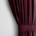 Závěs Amelia Home Velvet s multifunkční páskou 140x245 cm vínově červený