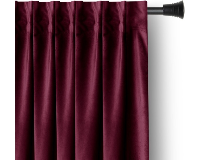 Závěs Amelia Home Velvet s multifunkční páskou 140x245 cm vínově červený