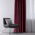Závěs Amelia Home Velvet s multifunkční páskou 140x245 cm vínově červený