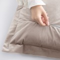 Povlaky na polštáře AmeliaHome Velvet Side světle béžové