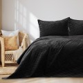 Prošívaný přehoz na postel LAILA 170x210 černý