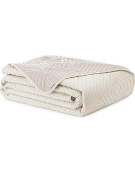Prošívaný přehoz na postel SOFTA 170x270 béžovo-krémový