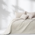 Prošívaný přehoz na postel SOFTA 200x220 béžovo-krémový