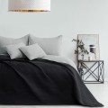 Prošívaný přehoz na postel SOFTA 220x240 černo-šedý