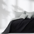 Prošívaný přehoz na postel SOFTA 260x280 černo-šedý