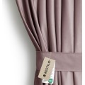 Závěs AmeliaHome Velvet s průchodkami tmavě béžový