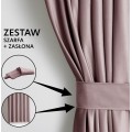 Závěs AmeliaHome Velvet s multifunkční páskou tmavě béžový