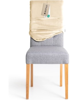 Napínací potah na židli s opěradlem SENTO 1 ks světle béžový