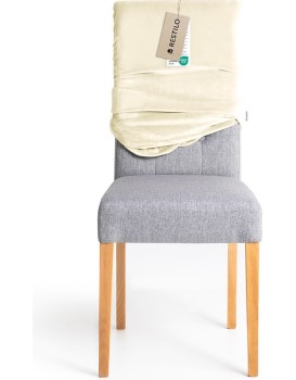 Napínací potah na židli s opěradlem SENTO 1 ks krémový