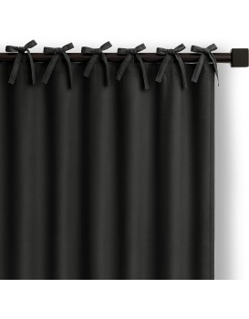 Závěs Carli s designovými poutky 140x250 cm černý