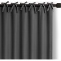 Závěs Carli s designovými poutky 140x250 cm šedý