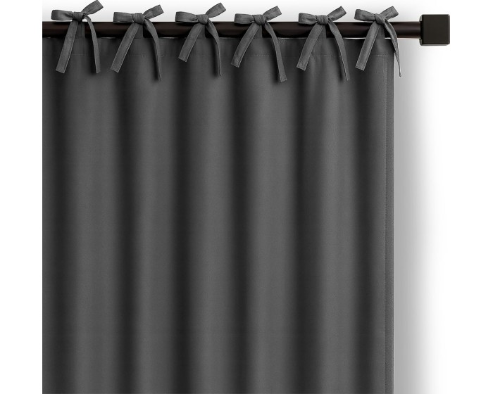 Závěs Carli s designovými poutky 140x250 cm šedý
